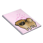 Pekingese Liebe (Welpe geschnitten) Notizblock (Rechte Seite)