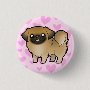 Pekingese-Liebe (Welpenschnitt) Button