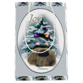 Pekingese Liebhaber Weihnachten Mittlere Geschenktüte