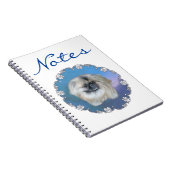 Pekingese Lily on Blue Notizblock (Rechte Seite)