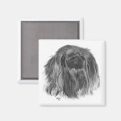 Pekingese Magnet (Vorderseite/Rückseite)