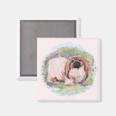 Pekingese Magnet (Vorderseite/Rückseite)