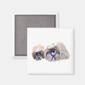 Pekingese Magnet (Vorderseite/Rückseite)