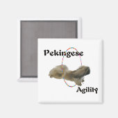 Pekingese Magnet (Vorderseite/Rückseite)