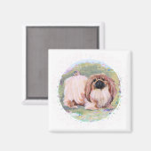 Pekingese Magnet (Vorderseite/Rückseite)