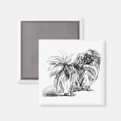 Pekingese Magnet (Vorderseite/Rückseite)