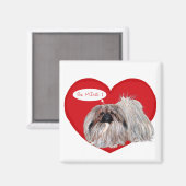 Pekingese Magnet (Vorderseite/Rückseite)