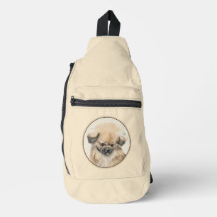 Pekingese Malerei Fawn Niedlich Original Haustier Crossbody Bag