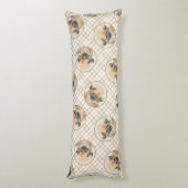 Pekingese Malerei Fawn Niedlich Original Haustier Seitenschläferkissen (Rückseite (Vertikal))