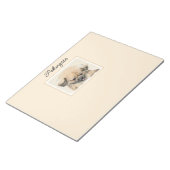 Pekingese Malerei - Niedlich Original Dog Art Note Notizblock (angewinkelt)
