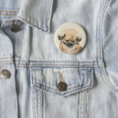 Pekingese Malerei - Niedliche Original Hunde Kunst Button (Beispiel)