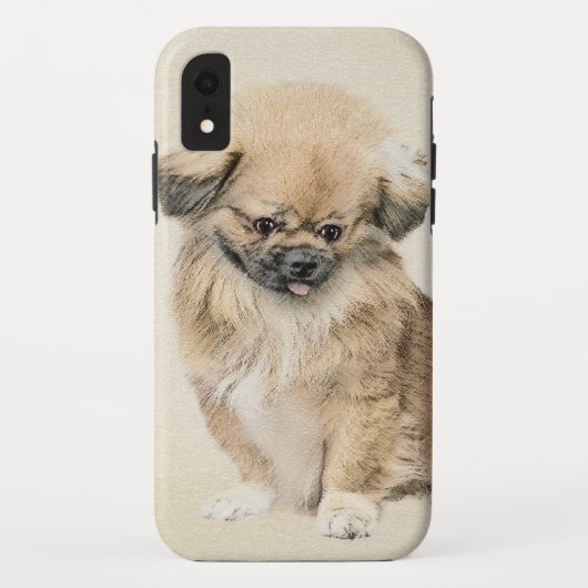 Pekingese Malerei - Niedliche Original Hunde Kunst Case-Mate iPhone Hülle (Rückseite)
