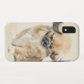 Pekingese Malerei - Niedliche Original Hunde Kunst Case-Mate iPhone Hülle (Rückseite (Horizontal))