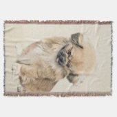 Pekingese Malerei - Niedliche Original Hunde Kunst Decke (Vorderseite)