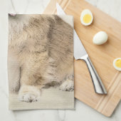 Pekingese Malerei - Niedliche Original Hunde Kunst Geschirrtuch (Viertel Falte)