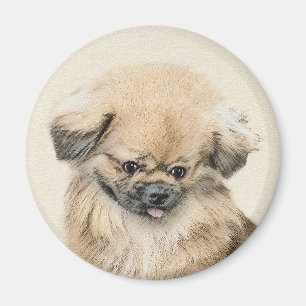 Pekingese Malerei - Niedliche Original Hunde Kunst Magnet