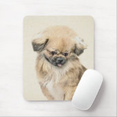 Pekingese Malerei - Niedliche Original Hunde Kunst Mousepad (Mit Mouse)