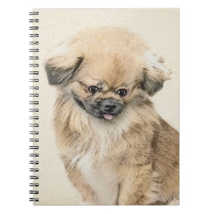 Pekingese Malerei - Niedliche Original Hunde Kunst Notizblock