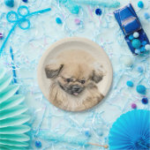 Pekingese Malerei - Niedliche Original Hunde Kunst Pappteller (Party)