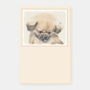 Pekingese Malerei - Niedliche Original Hunde Kunst Post-it Klebezettel