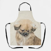 Pekingese Malerei - Niedliche Original Hunde Kunst Schürze (Vorderseite)