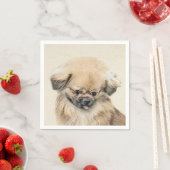 Pekingese Malerei - Niedliche Original Hunde Kunst Serviette (Beispiel)
