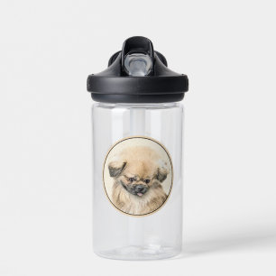 Pekingese Malerei - Niedliche Original Hunde Kunst Trinkflasche