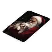 Pekingese mit dem Weihnachtsmann Weihnachten Magnet (Linke Seite)