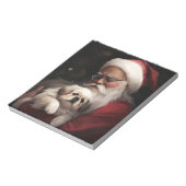 Pekingese mit dem Weihnachtsmann Weihnachten Notizblock (Rotiert)