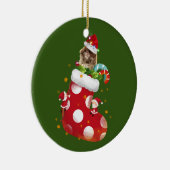 Pekingese mit Socken Keramik Ornament (Rechts)