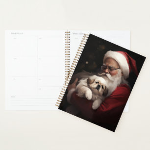 Pekingese mit Weihnachtsmann Festive Weihnachten Planer