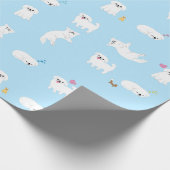 Pekingese Muster-Packpapier Geschenkpapier (Ecke)