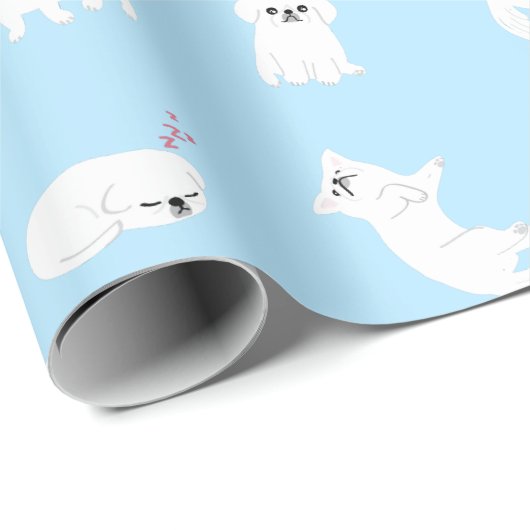 Pekingese Muster-Packpapier Geschenkpapier (Rolleneckpunkt)