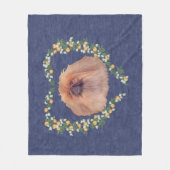 Pekingese Orange Blossom Fleecedecke (Vorderseite)