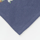 Pekingese Orange Blossom Fleecedecke (Ecke)