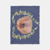 Pekingese Orange Blossom Fleecedecke (Vorderseite)