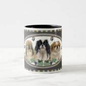 Pekingese Pawprints Tasse (Mittel)