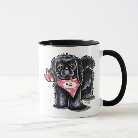 Pekingese Pekingese Name Personalisiert Rosa Tasse (Rechts)