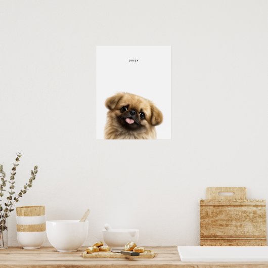 Pekingese Personalisiert Print Poster (Küche)