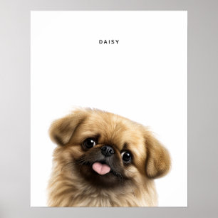 Pekingese Personalisiert Print Poster