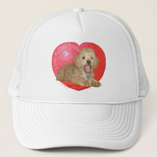 Pekingese / Poodle-Mischling Valentinstag Truckerkappe