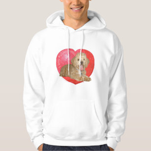 Pekingese/Poodle Mix Valentinstag Hoodie