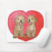 Pekingese/Poodle Mix Valentinstag Mousepad (Mit Mouse)