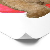 Pekingese/Poodle Mix Valentinstag Poster (Ecke)