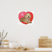 Pekingese/Poodle Mix Valentinstag Poster (Küche)