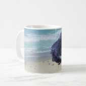 Pekingese Puppy am Strand Kaffeetasse (Vorderseite Links)