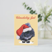 Pekingese Puppy Christmas Feiertagspostkarte (Stehend Vorderseite)