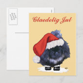 Pekingese Puppy Christmas Feiertagspostkarte (Vorne/Hinten)