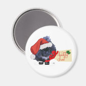 Pekingese Puppy Christmas Magnet (Vorderseite/Rückseite)