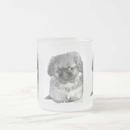 Pekingese Puppy Mattglastasse (Mittel)